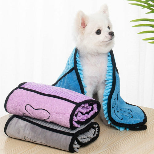 Quick-Drying Pet Bath Towel for Dogs & Cats