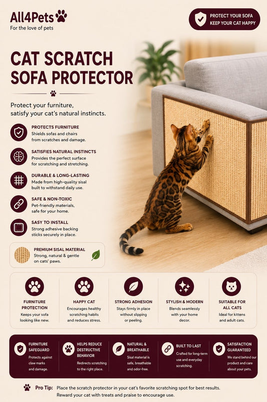 Anti-Scratch Sofa & Wall Protector for Cats
