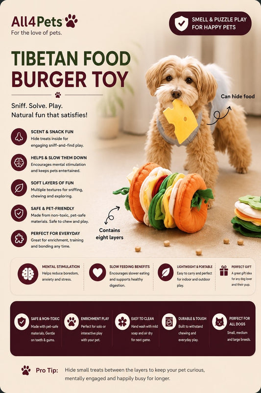 Dog Sniff & Snuffle Hamburger Toy