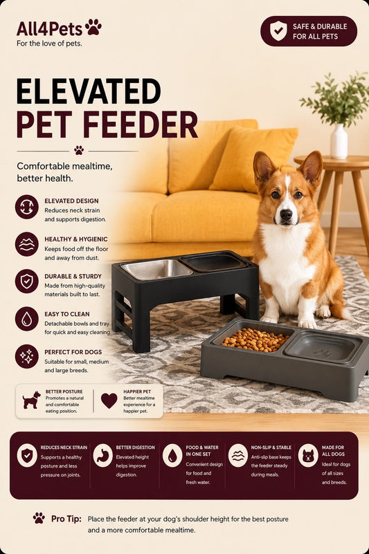 Adjustable Elevated Dog Bowls