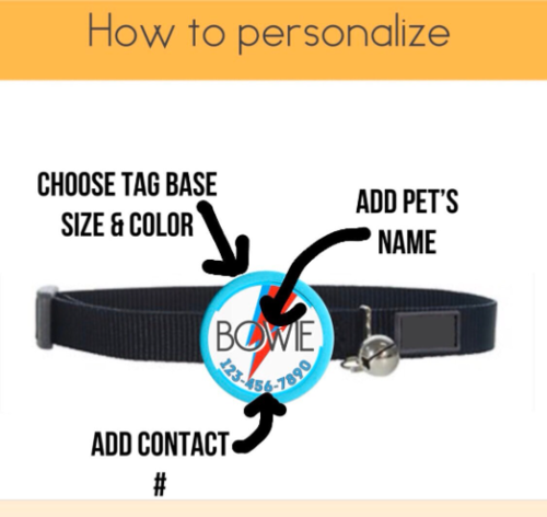 Ziggy Stardust Eco-Friendly Silent Pet ID Tag