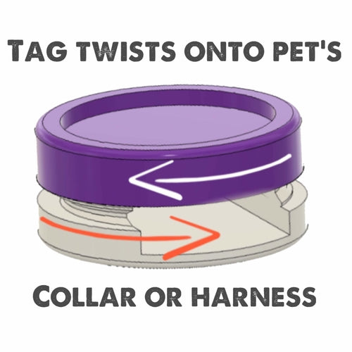 Personalized Silent Twist-On Pet Tag